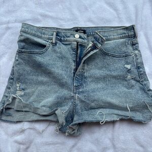 Express ripped mom jeans shorts